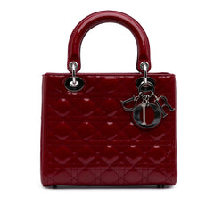 Medium Patent Cannage Lady Dior