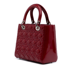Medium Patent Cannage Lady Dior