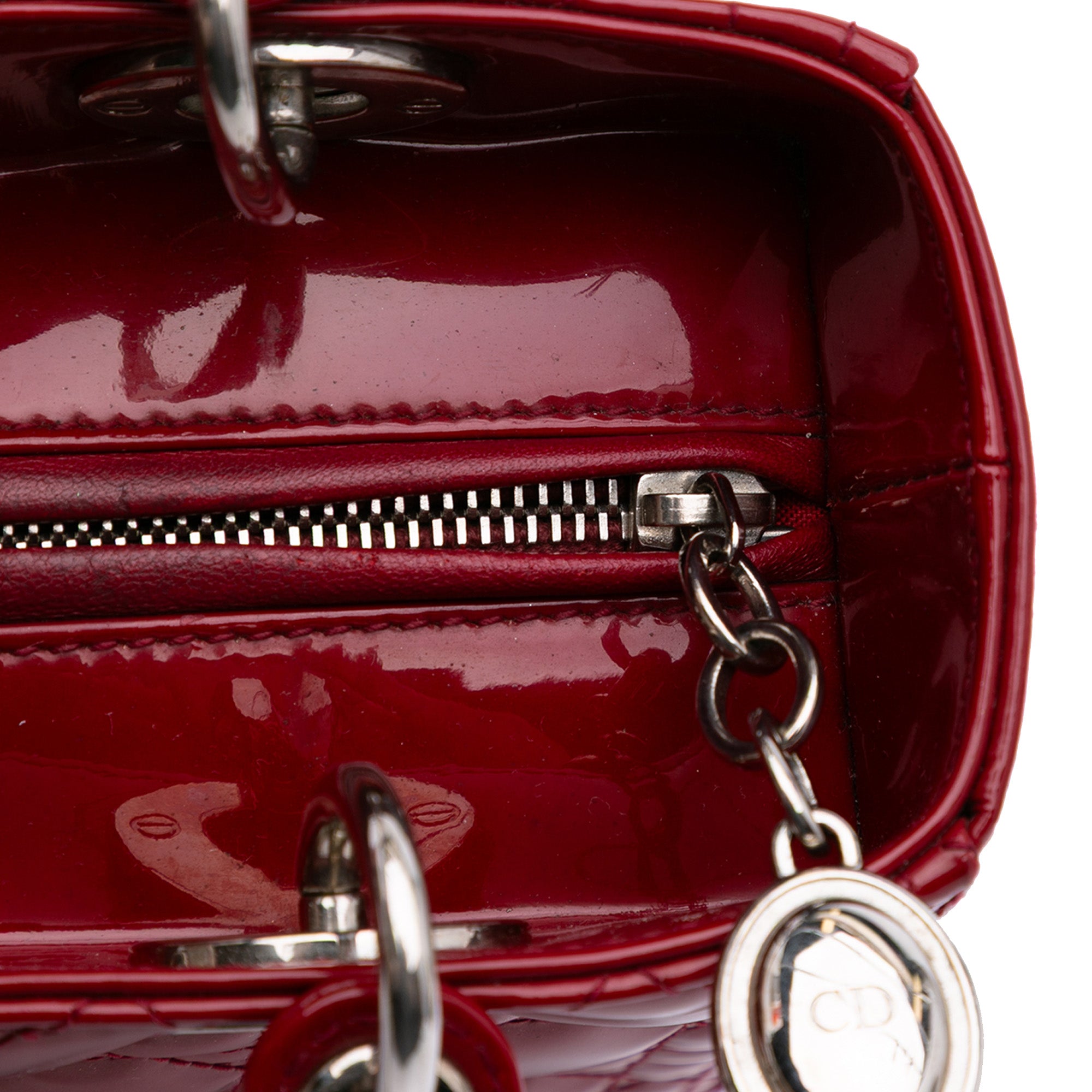 Medium Patent Cannage Lady Dior