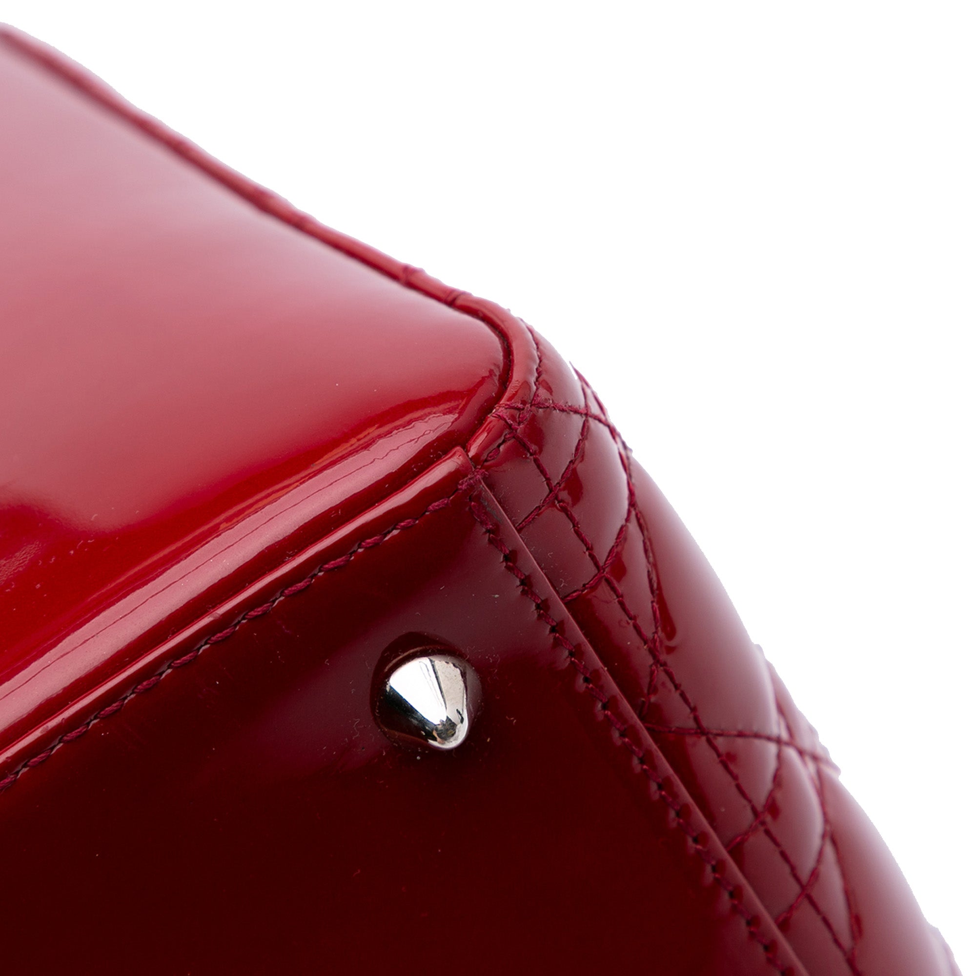 Medium Patent Cannage Lady Dior