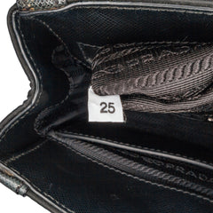 Tartan Saffiano Trimmed Tessuto Satchel