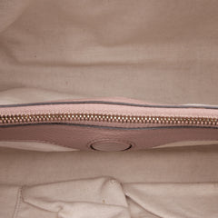 Medium Calfskin Bamboo Shopper Satchel