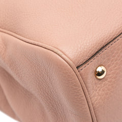 Medium Calfskin Bamboo Shopper Satchel