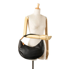 Pebbled Calfskin Bamboo Ring Hobo