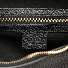 Pebbled Calfskin Bamboo Ring Hobo