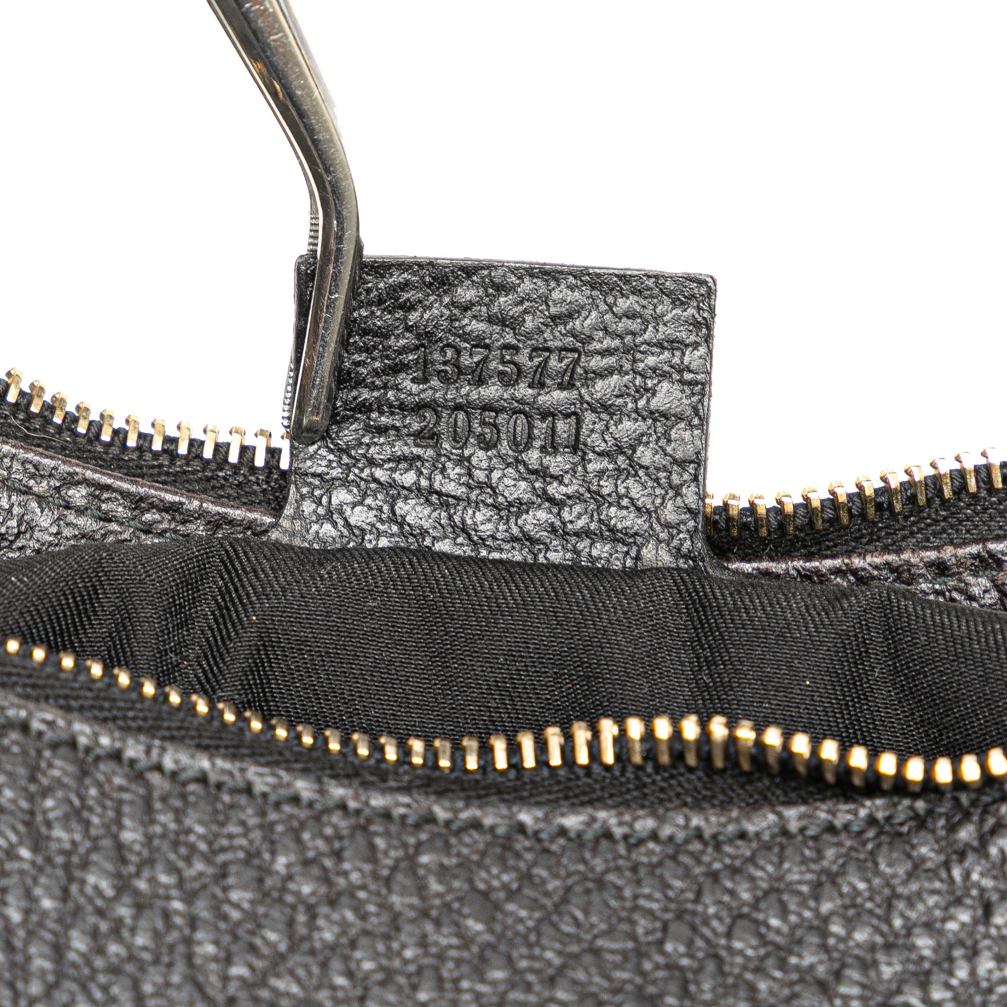Pebbled Calfskin Bamboo Ring Hobo