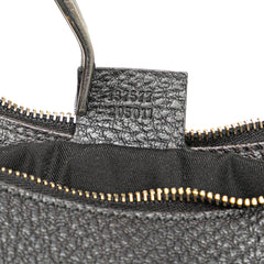 Pebbled Calfskin Bamboo Ring Hobo
