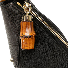 Pebbled Calfskin Bamboo Ring Hobo