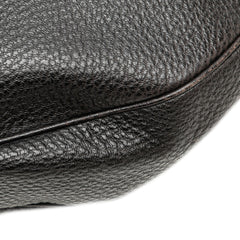 Pebbled Calfskin Bamboo Ring Hobo