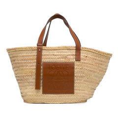 Large Raffia Basket Bag