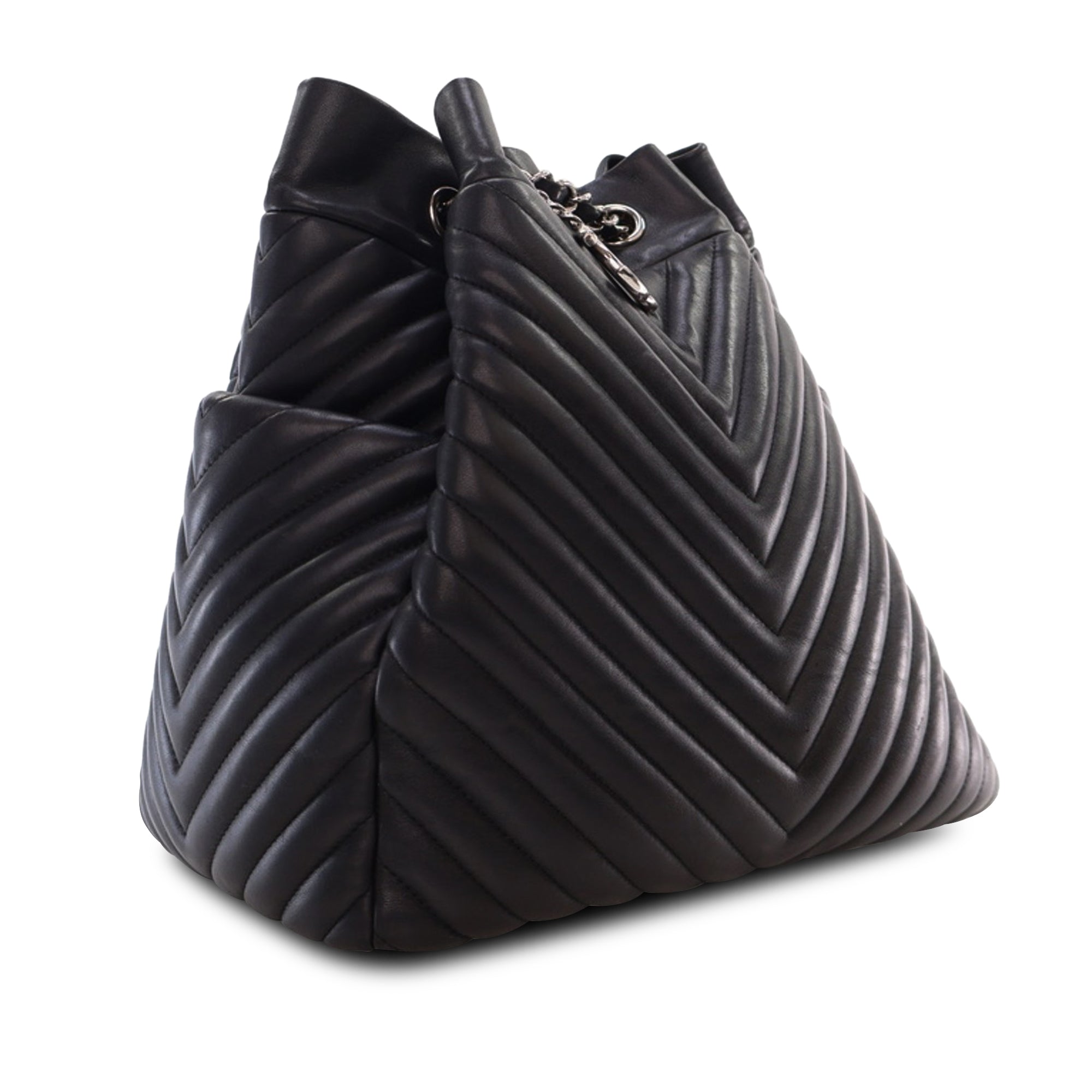 Chevron Calfskin Urban Spirit Bucket Bag