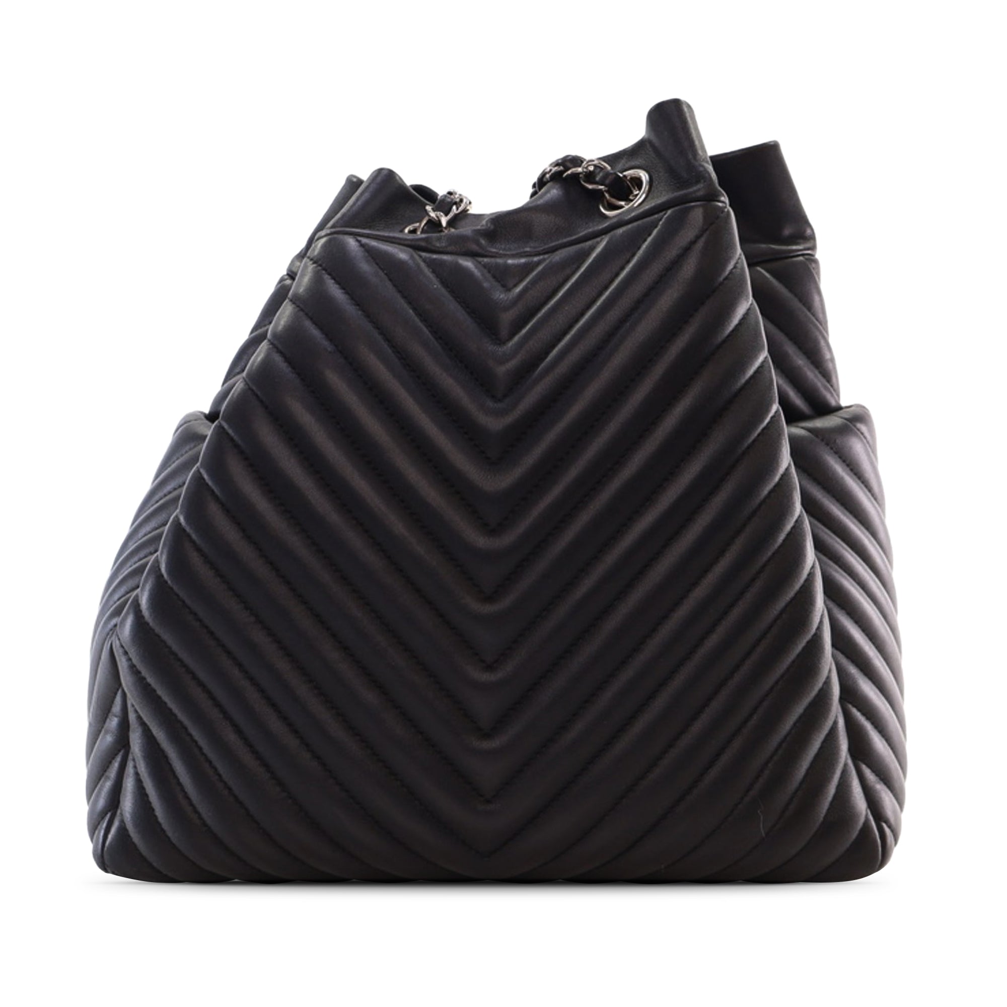 Chevron Calfskin Urban Spirit Bucket Bag