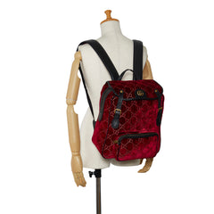 GG Velvet Double Buckle Backpack_8