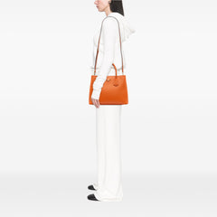 Medium Saffiano Cuir Double Satchel