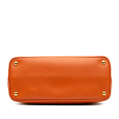Medium Saffiano Cuir Double Satchel