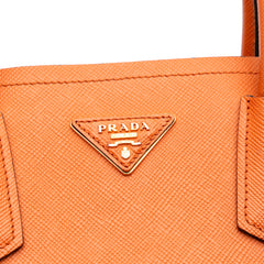 Medium Saffiano Cuir Double Satchel