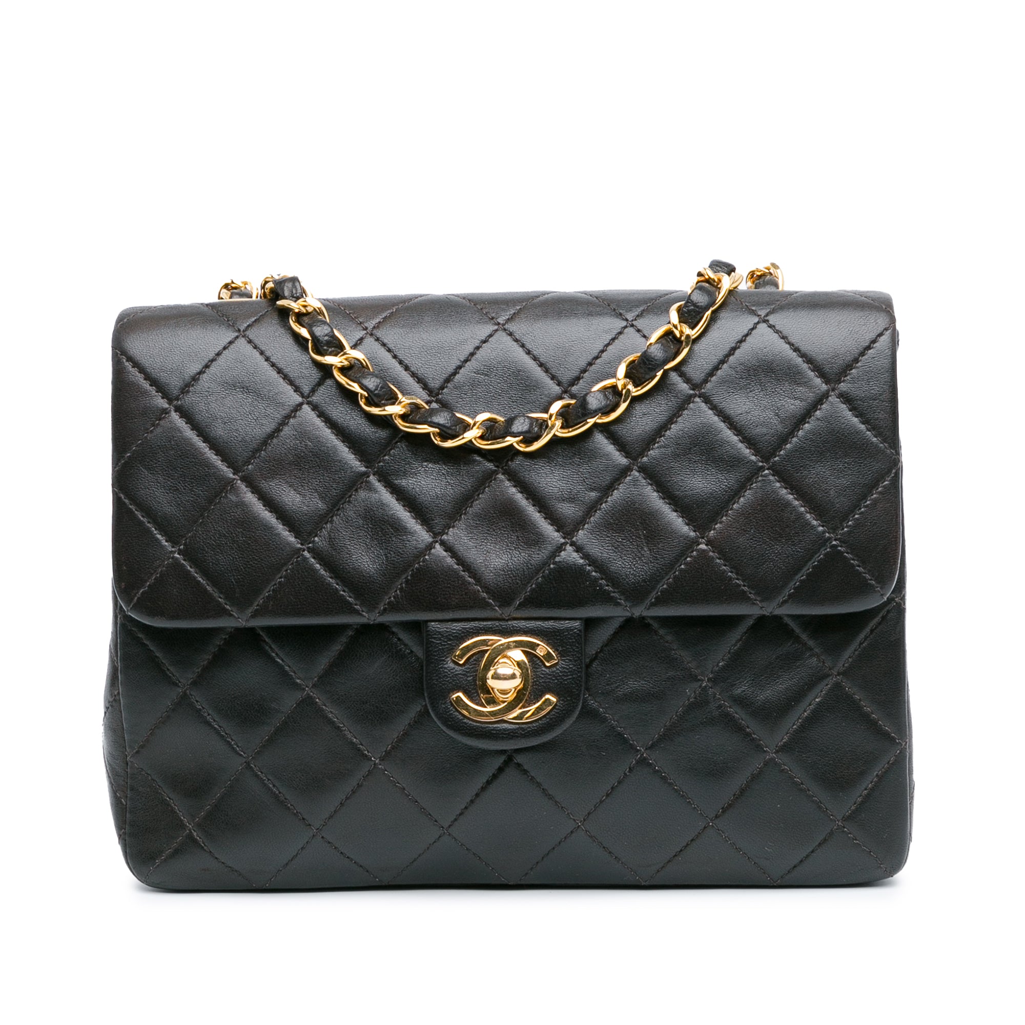 Square Classic Quilted Lambskin Flap