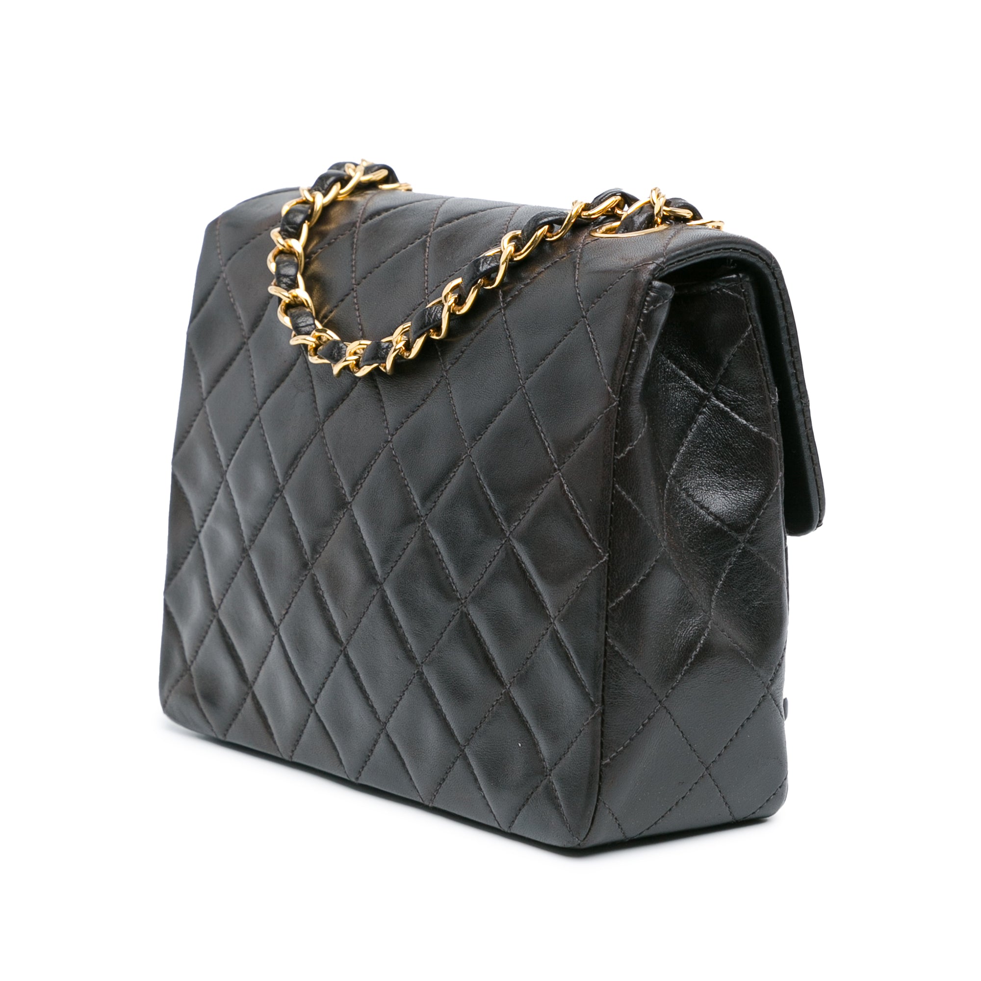 Square Classic Quilted Lambskin Flap