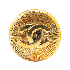 Gold Plated CC Brooch