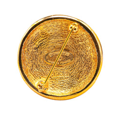 Gold Plated CC Brooch