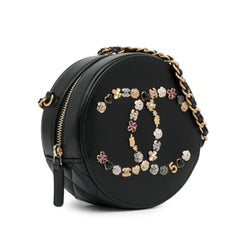 CC Lambskin Lucky Charms Round Clutch With Chain_1