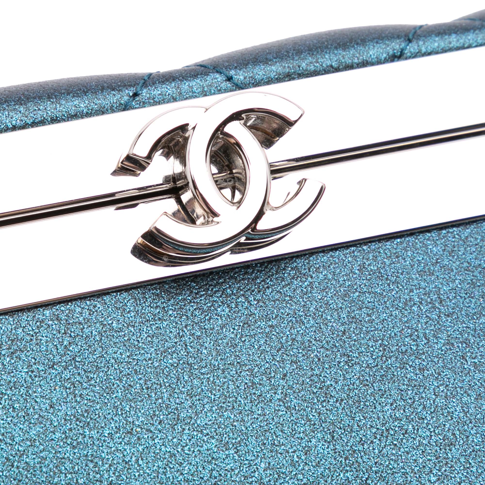 CC Metallic Calfskin Vanity Case