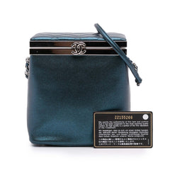 CC Metallic Calfskin Vanity Case