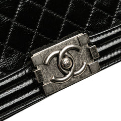 Small Quilted Patent Boy Flap