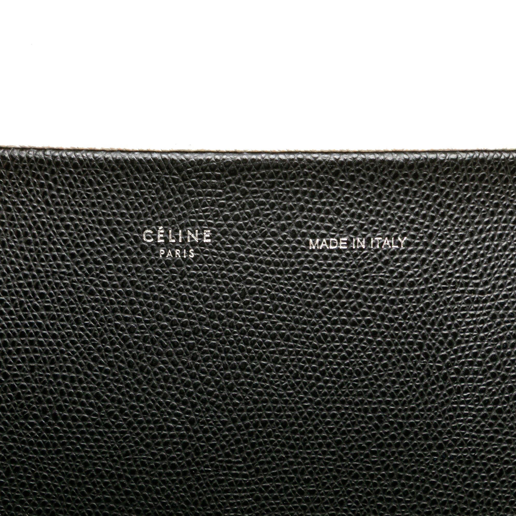 Small Bicolor Leather Vertical Cabas