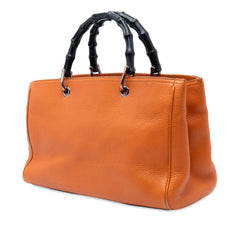 Medium Calfskin Bamboo Shopper Satchel
