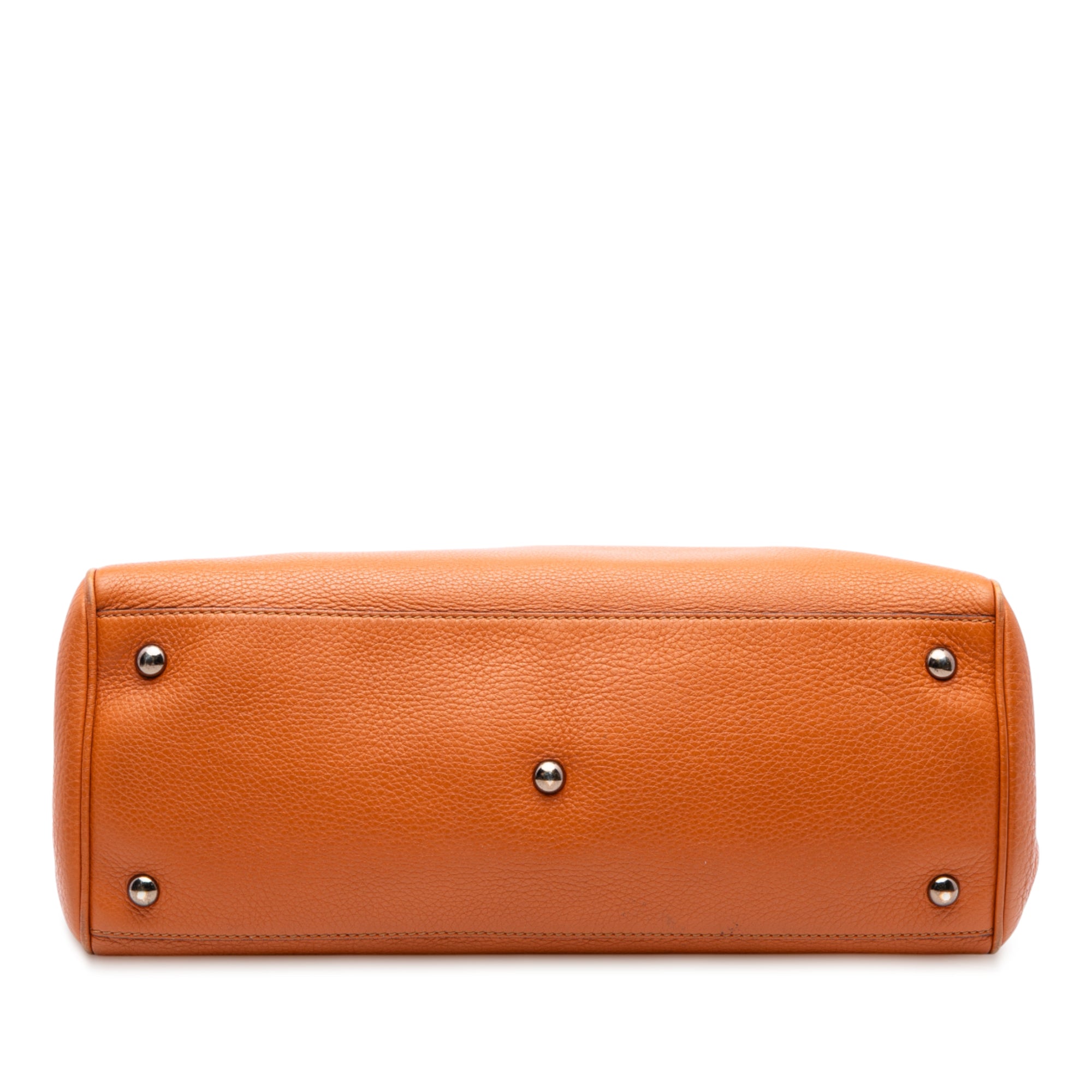 Medium Calfskin Bamboo Shopper Satchel