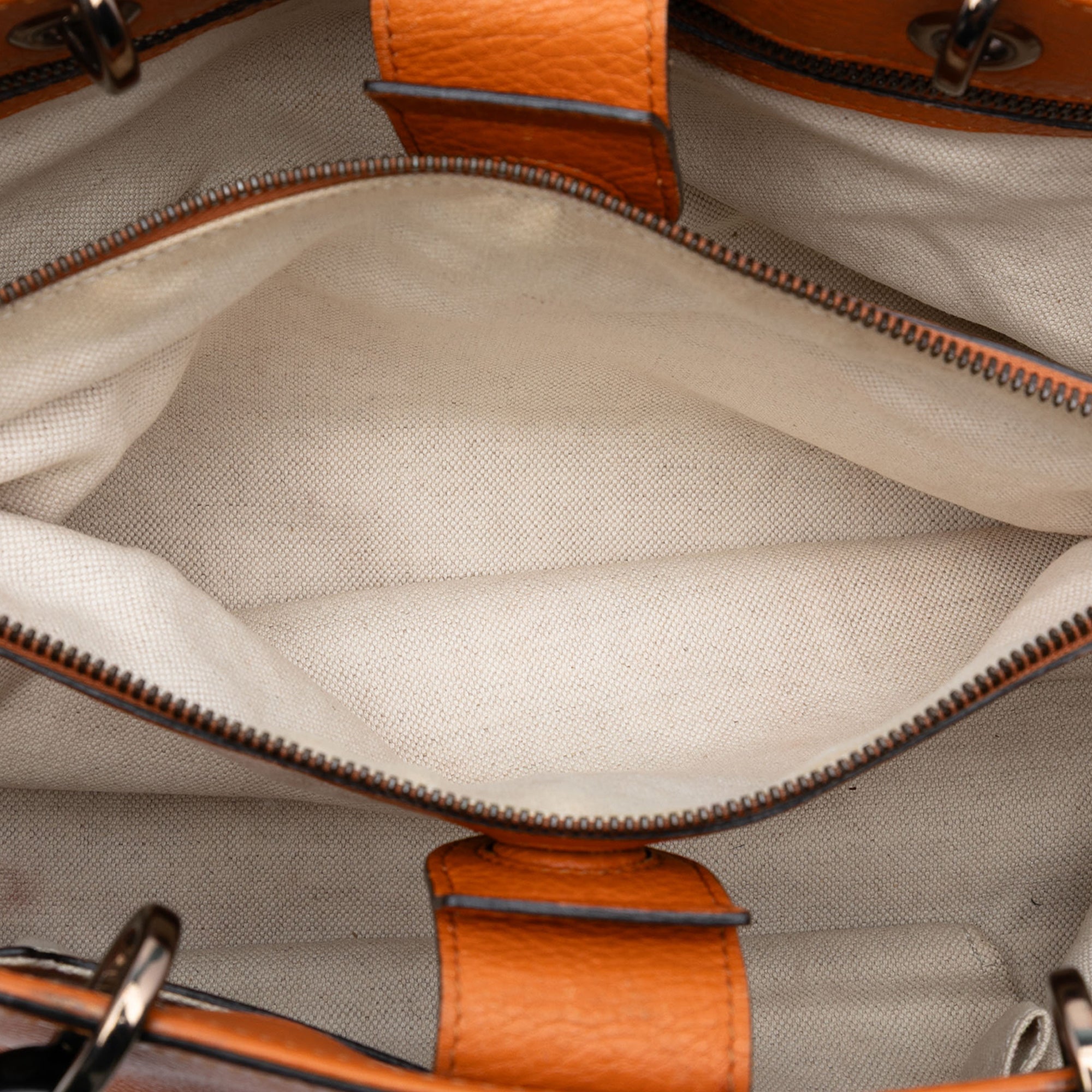 Medium Calfskin Bamboo Shopper Satchel