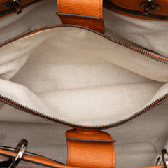 Medium Calfskin Bamboo Shopper Satchel