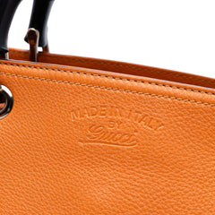 Medium Calfskin Bamboo Shopper Satchel