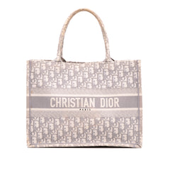 Medium Oblique Embroidered Canvas Book Tote