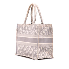 Medium Oblique Embroidered Canvas Book Tote