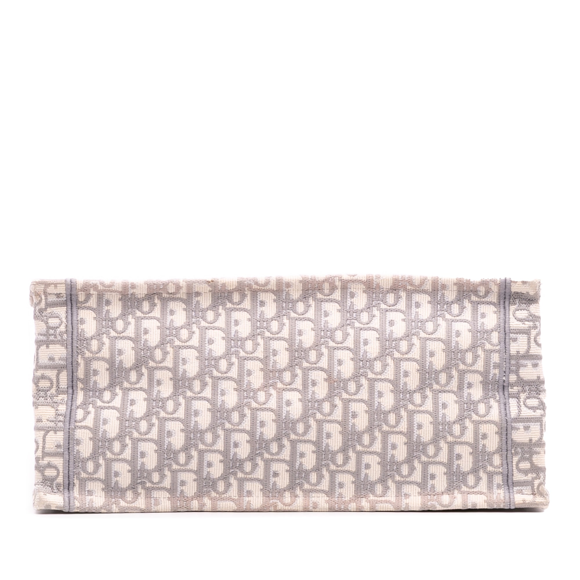 Medium Oblique Embroidered Canvas Book Tote