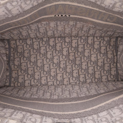 Medium Oblique Embroidered Canvas Book Tote
