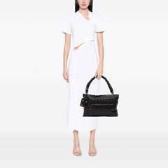 Studded Calfskin Shoulder Bag
