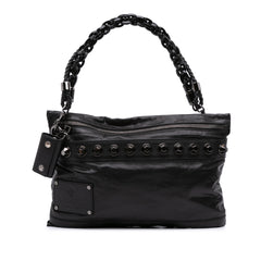 Studded Calfskin Shoulder Bag