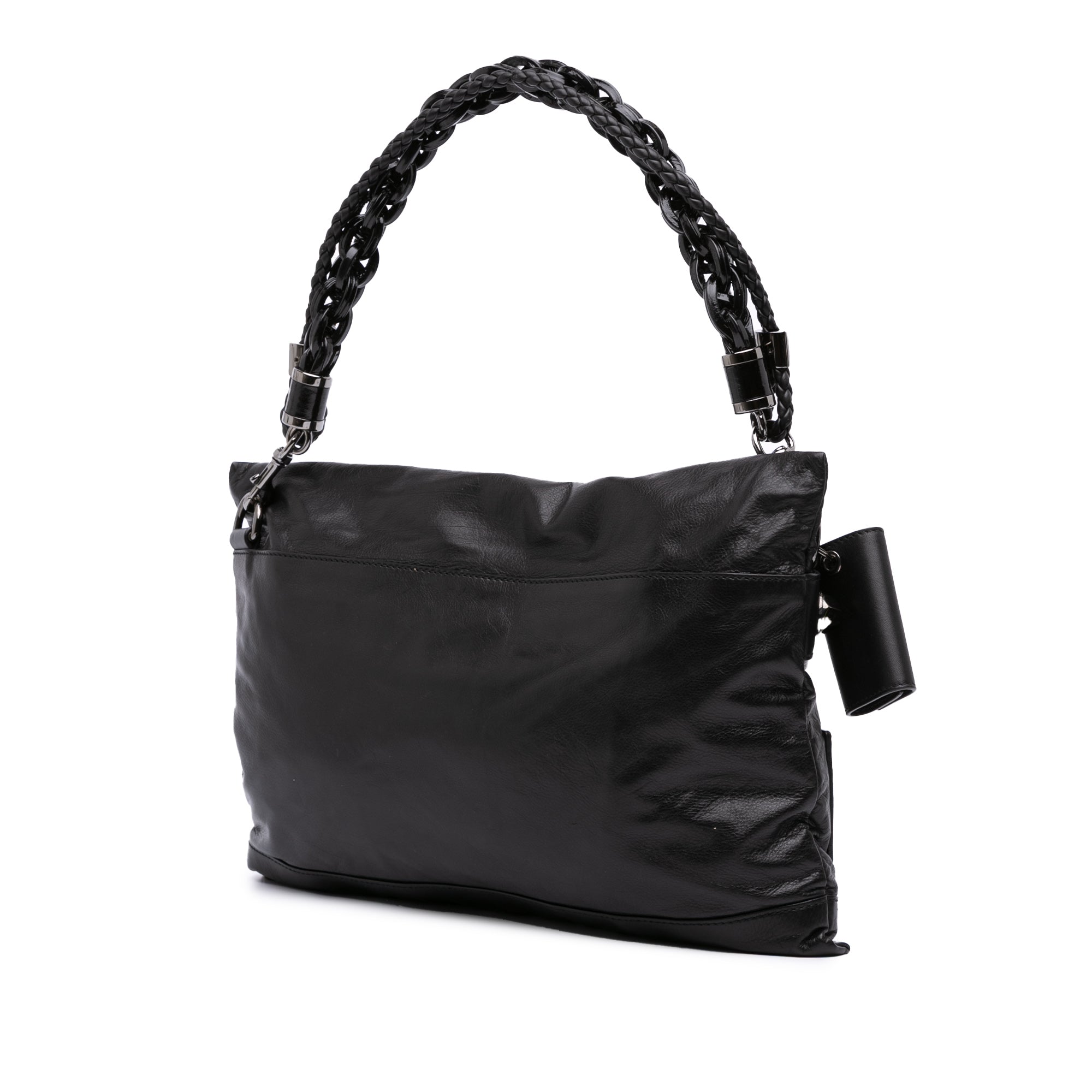 Studded Calfskin Shoulder Bag