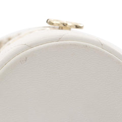 Mini Matelasse Lambskin Round Vanity Case