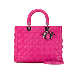 Large Lambskin Cannage Lady Dior