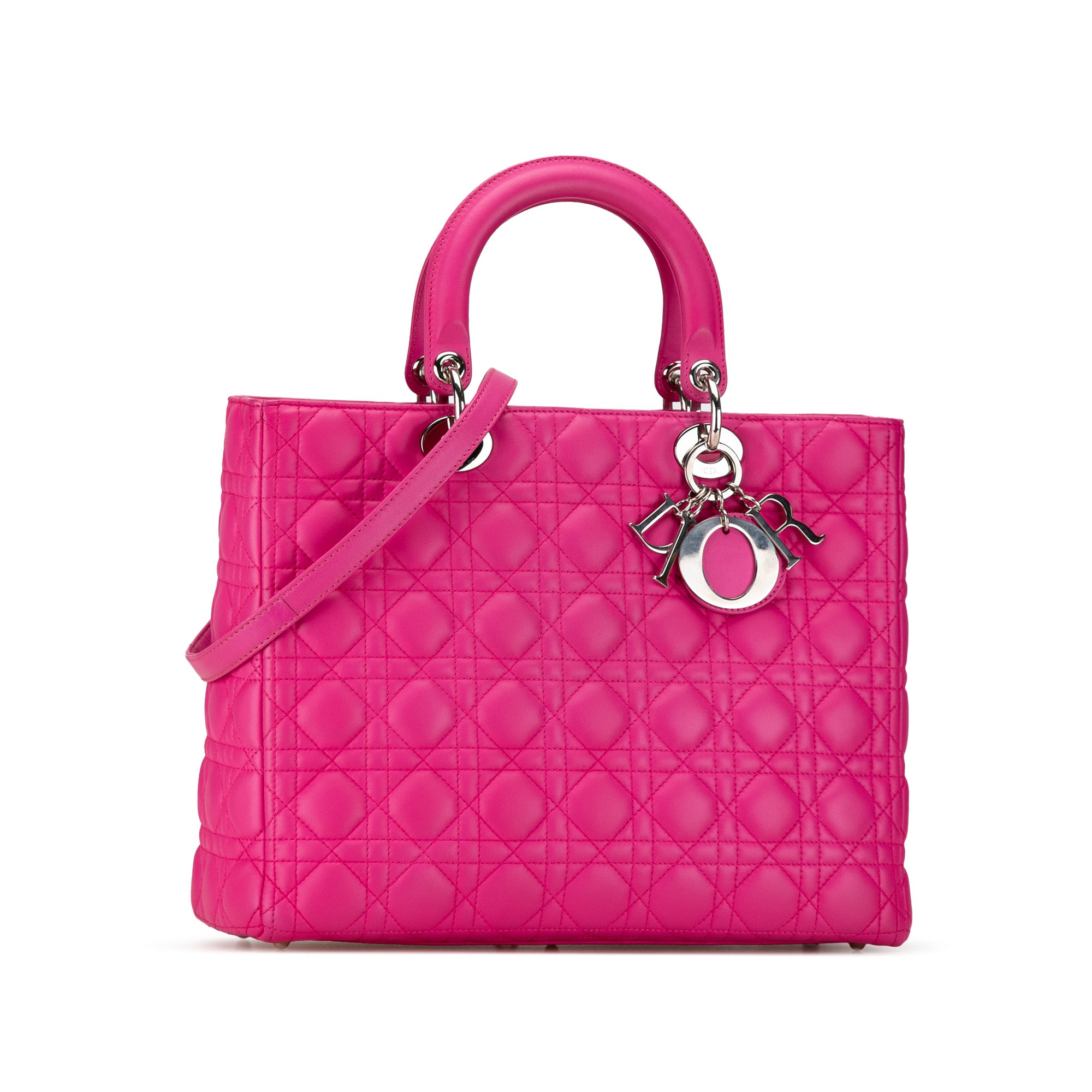 Large Lambskin Cannage Lady Dior