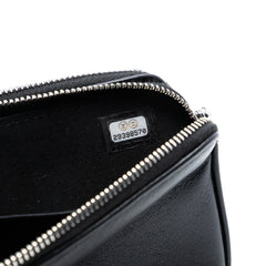 CC Calfskin and Sequin Double Zip Wallet on Chain