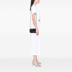 CC Calfskin and Sequin Double Zip Wallet on Chain