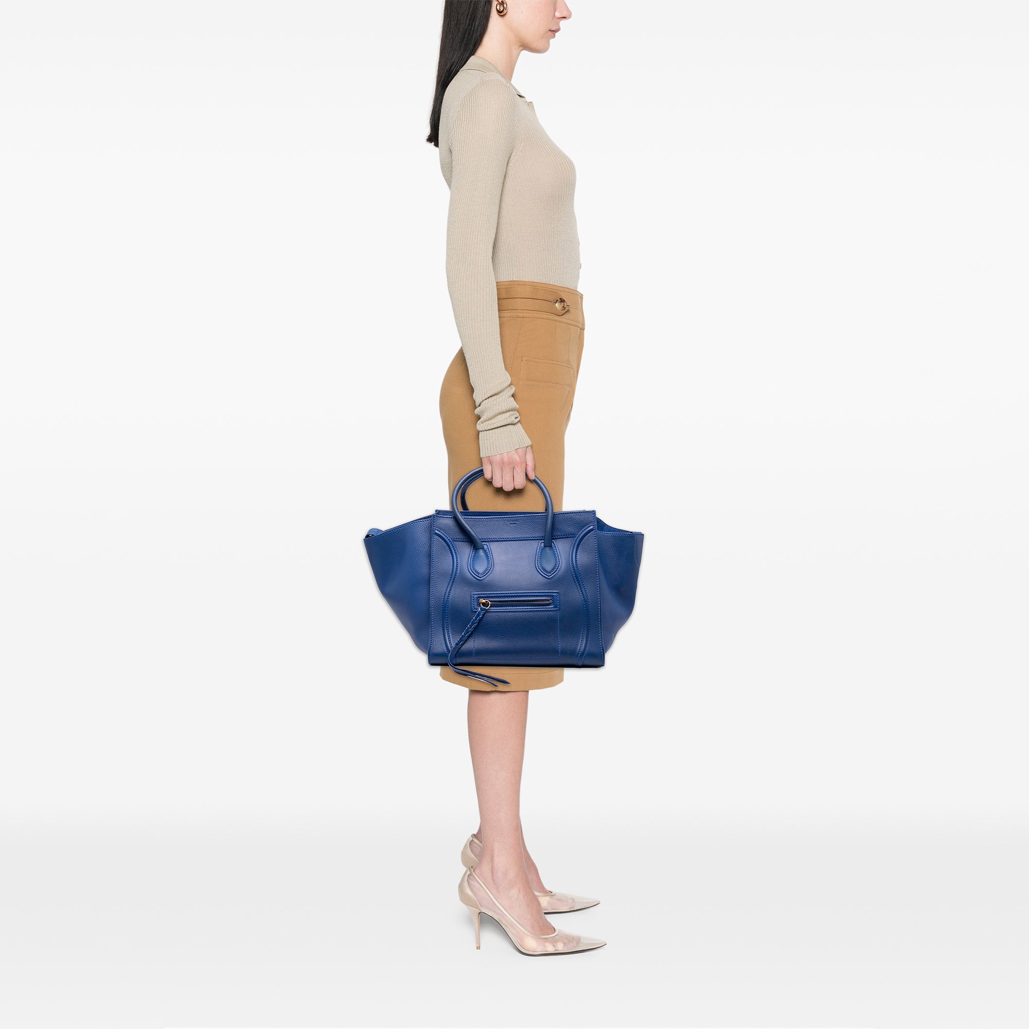 Medium Grained Calfskin Phantom Luggage Tote