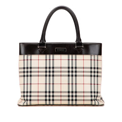 House Check Canvas Tote
