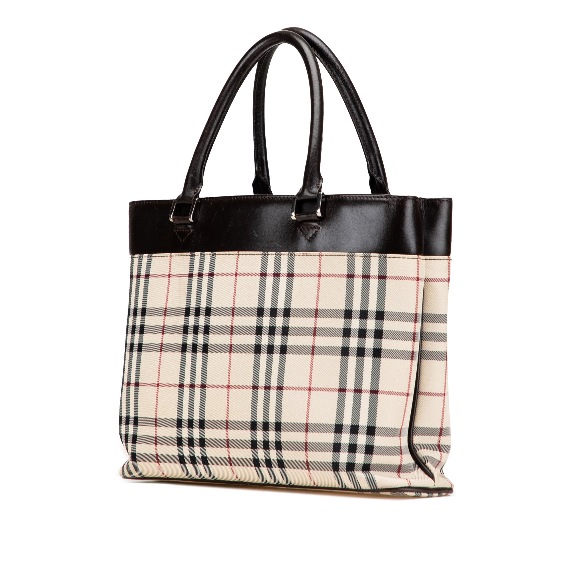 House Check Canvas Tote