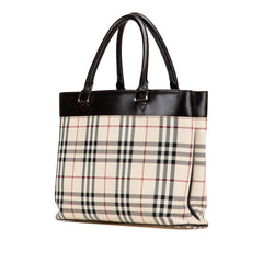 House Check Canvas Tote